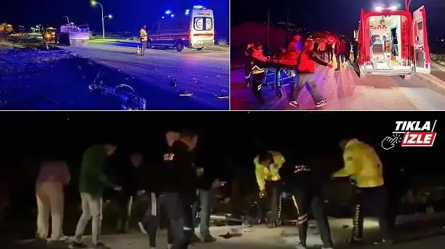  Antalya'da kaza yapan motosikletin sürücüsünün dişlerini telefon ışığıyla aradılar