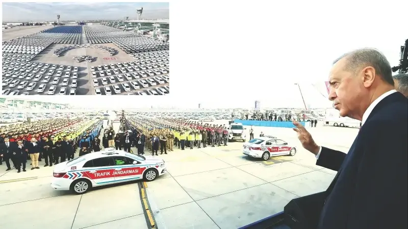 Jandarma, Emniyet ve Sahil Güvenlik Teşkilatı için 9 bin 200 yeni aracın hizmete alım töreninde güvenlik güçlerine hitap eden Erdoğan, çeteler ve örgütlerle mücadele vurgusu yaptı.