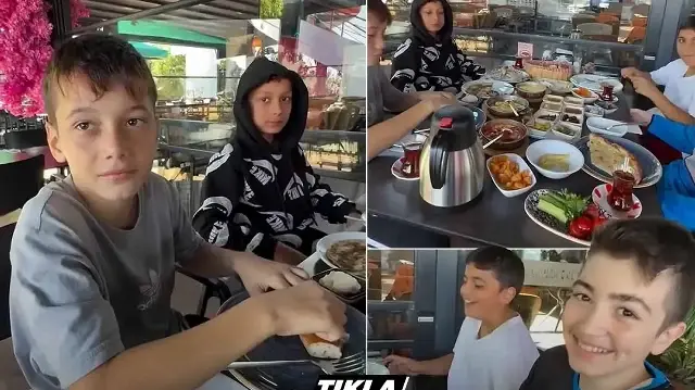 Trabzon’da yürek ısıtan sabah: Kahvaltıya gelen küçük beyefendilere işletme sahibinden jest