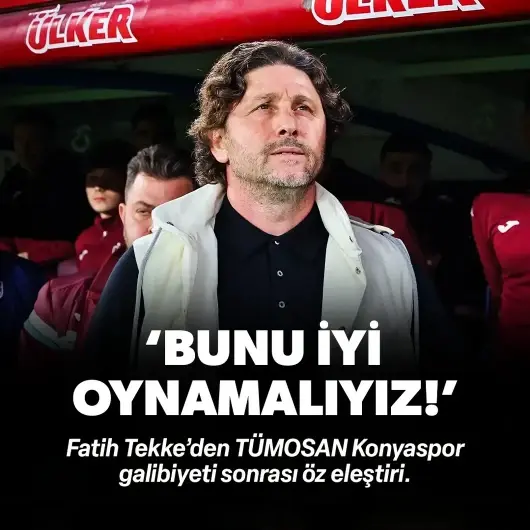Fatih Tekke'den galibiyet sonrası öz eleştiri: 'Bunu iyi oynamalıyız!'