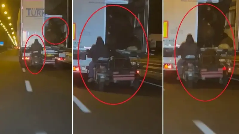 Trafikteki diğer sürücülerin uyarısı üzerine şoför şikayetçi oldu. 