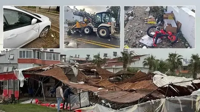 Akdeniz’de hortum kıyı şeridini vurdu: İş yerleri ve evler zarar gördü