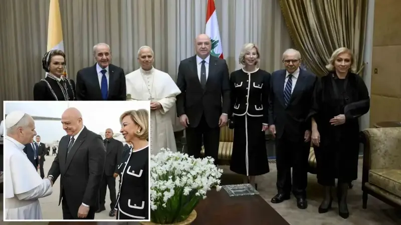 Vatikan Devlet Başkanı Papa 14. Leo Beyrut'ta Lübnanlı yetkililerle görüştü