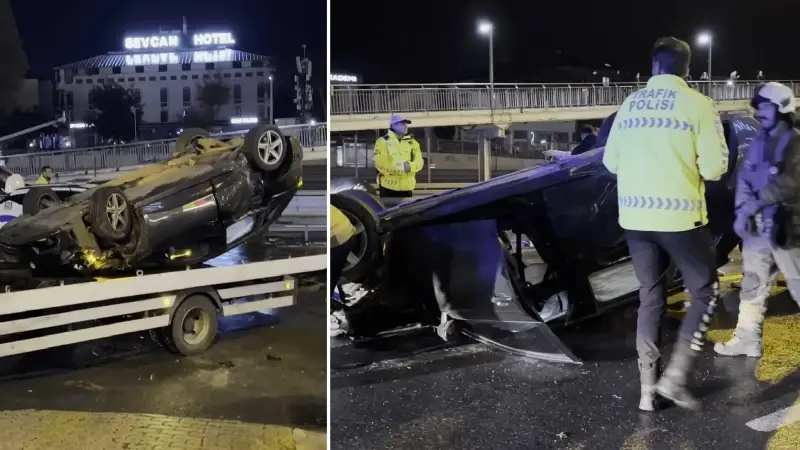 Küçükçekmece'de zincirleme kaza: Yaralılar var