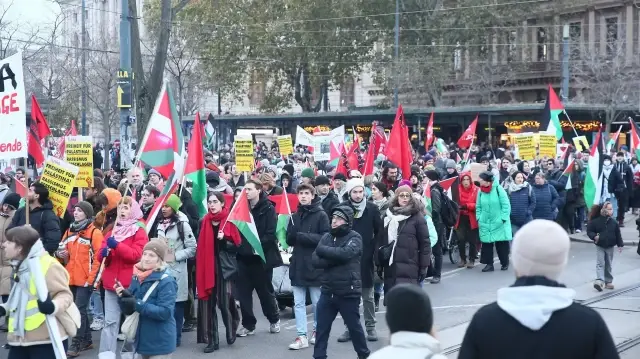 فيينا.. مئات ينددون بتمويل دول أوروبية الإبادة الإسرائيلية في غزة