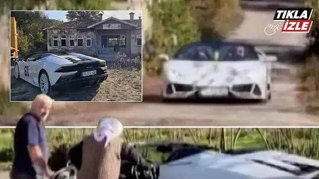 Trabzon'a Lamborghini ile geldi köy yollarında ilgi odağı oldu