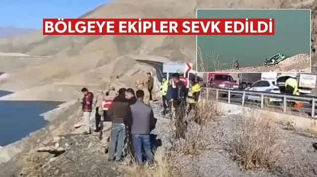 İçinde üç kişinin olduğu otomobil baraj gölüne yuvarlandı: Ekipler arama kurtarma çalışması başlattı