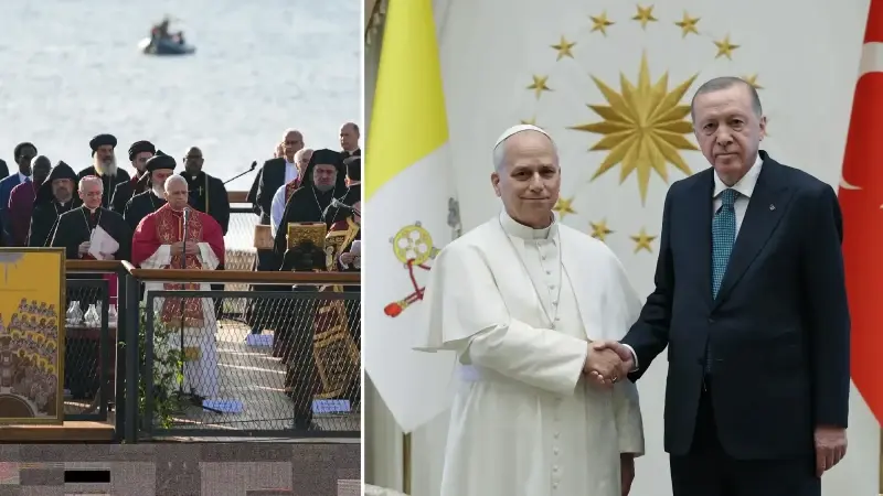  Papa 14. Leo, uçakta seyahatine eşlik eden gazetecilere Türkiye ile ilgili değerlendirmelerde bulundu.