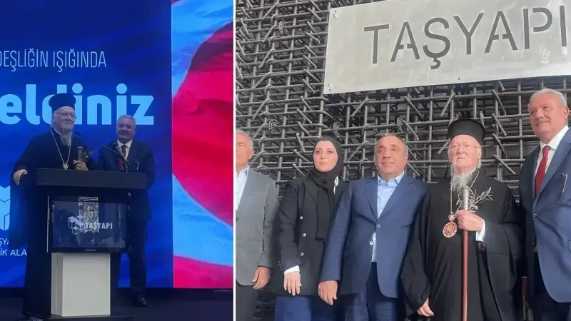 Fener Rum Patriği Bartholomeos, İstanbul'da paydaşları arasında Bulgar Ortodoks Kilisesi Vakfı'nın arazisinin de bulunduğu Taşyapı Şişli Projesi'nin özel etkinliğine katıldı.