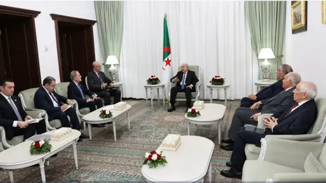 Джейхун Байрамов на приеме у президента Алжира Абдельмаджида Теббуна