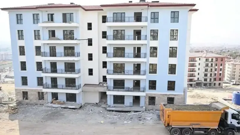 Malatya'da depremzedeler için yapılan konutlar.