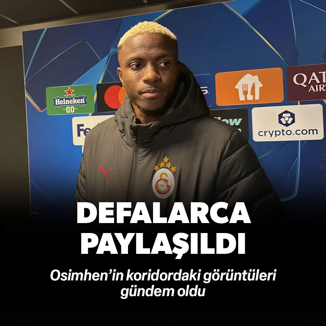 Osimhen'in koridordaki görüntüleri gündem oldu! Defalarca paylaşıldı