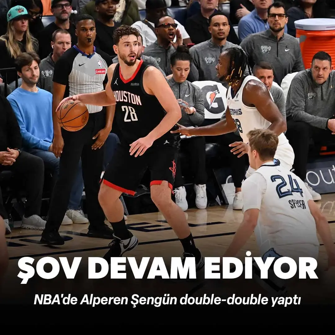 NBA'de Alperen Şengün double-double yaptı: Rockets serisini 5 maça çıkardı