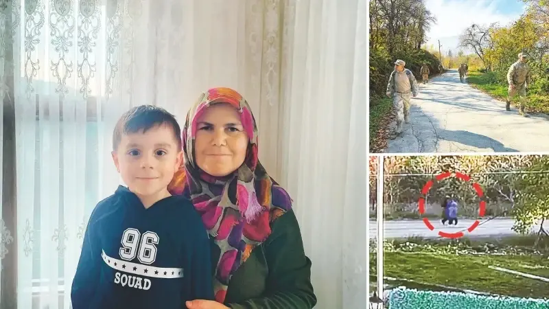 Huriye Helvacı ve oğlu Osman.