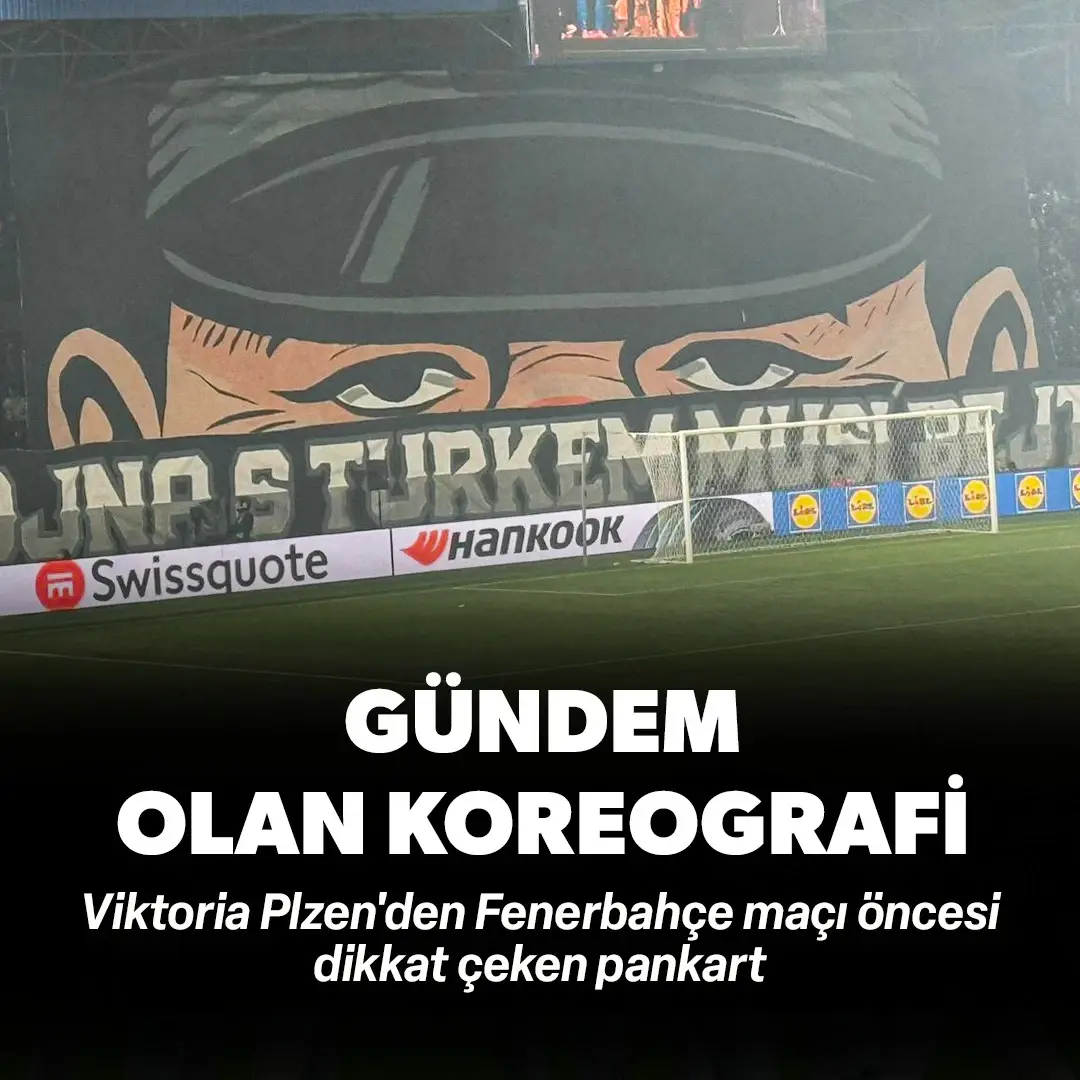 Viktoria Plzen'den Fenerbahçe maçı öncesi dikkat çeken koreografi