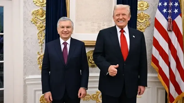 Президент США Дональд Трамп и президент Узбекистана Шавкат Мирзиёев