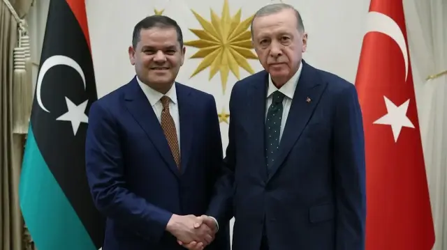 Президент Реджеп Тайип Эрдоган и премьер-министр Ливии Абдель Хамид Дбейба | Фото: AA