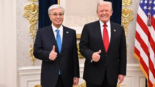 Президент США Дональд Трамп и президент Казахстана Касым-Жомарт Токаев.