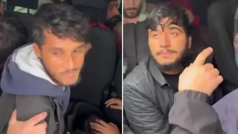 Durdurulan minibüste 13 kaçak göçmen yakalandı 