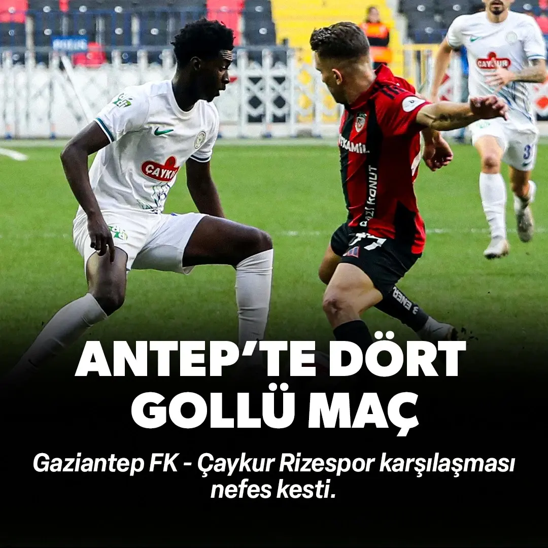 Antep'te 4 gollü maçta kazanan yok: Gaziantep FK 2-2 Çaykur Rizespor | ÖZET