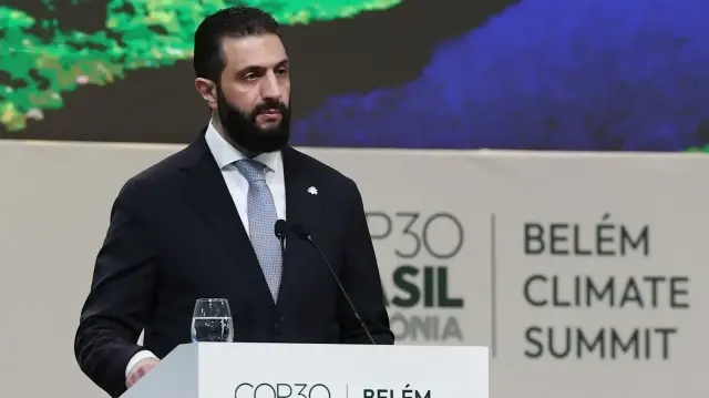 Le président syrien Ahmad al-Charaa a pris la parole lors de la 30e Conférence des Parties (COP30) à la Convention-cadre des Nations unies sur les changements climatiques, qui s'est tenue à Belém, au Brésil.