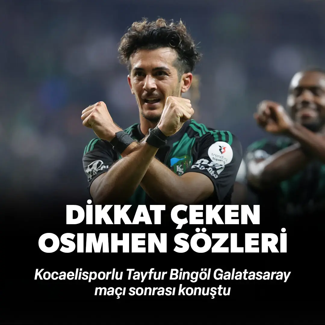 Tayfur Bingöl'den Osimhen sözleri! "Onunla yarışıyorum"