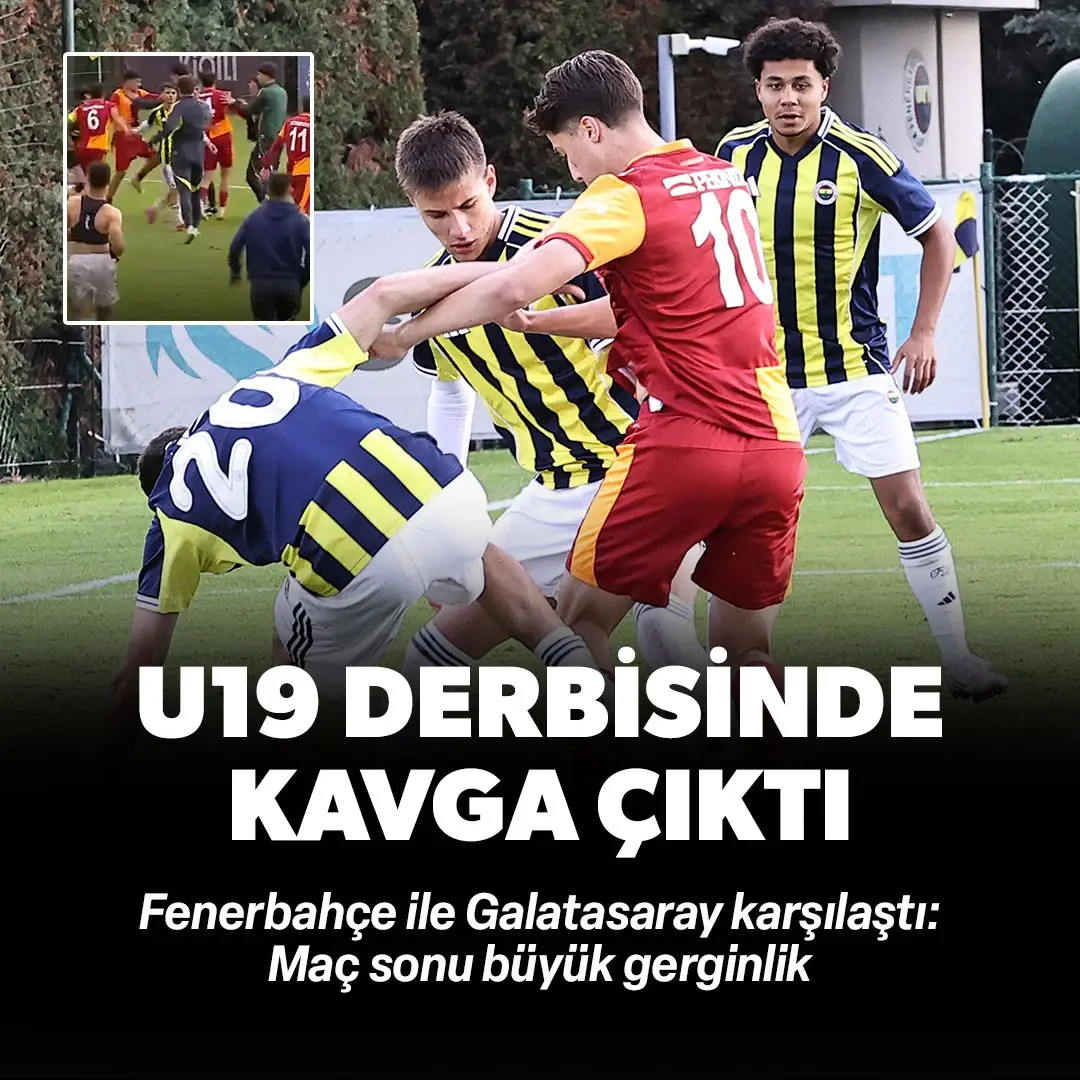Fenerbahçe ile Galatasaray U19 derbisinde karşılaştı! Maç sonu kavga çıktı