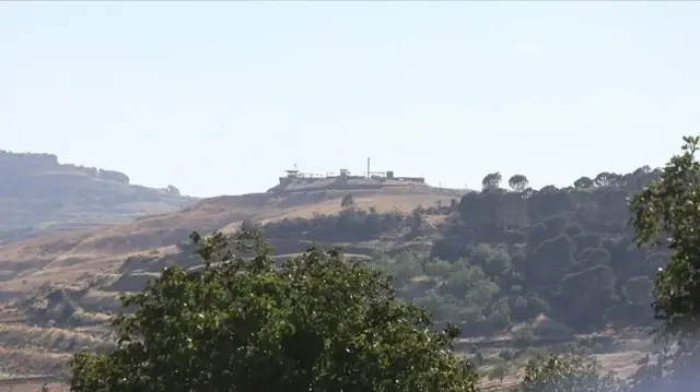 Военный пост в районе Голанских высот, в сирийской части Кунейтры