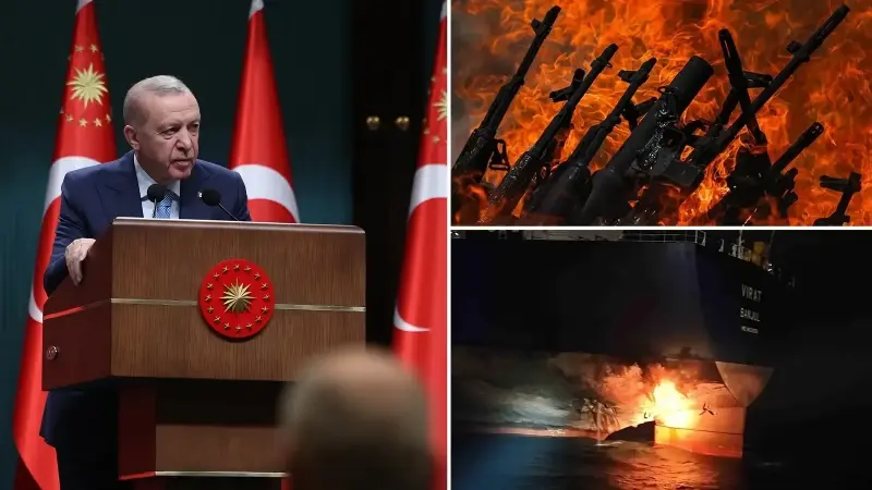 Cumhurbaşkanı Erdoğan, konuşmasında Terörsüz Türkiye sürecine ağırlık verirken; Karadeniz'de Ukrayna'nın gerçekleştirdiği saldırılara da değindi.