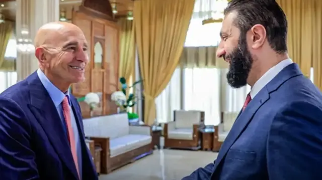 Suriye Cumhurbaşkanı Şara ABD'nin Suriye Özel Temsilcisi Barrack ile görüştü