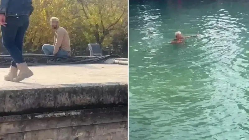 Balıklıgöl' e atlayan şahıs, ekipler tarafından emniyete götürüldü