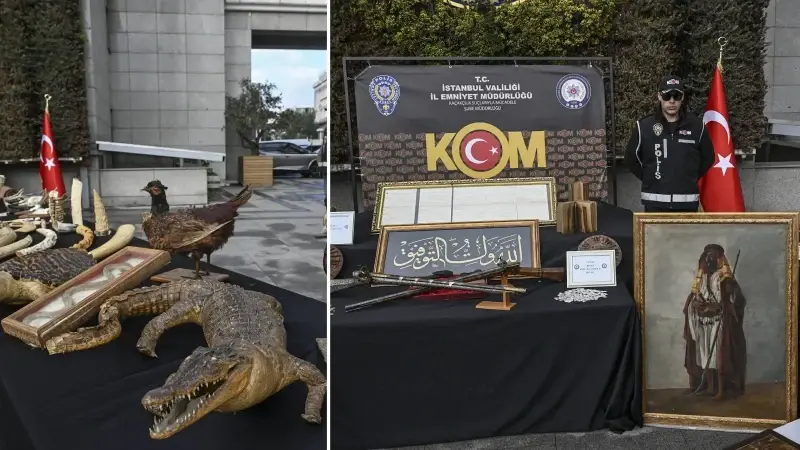 Operasyonda ele geçirilen tarihi eserler sergilendi