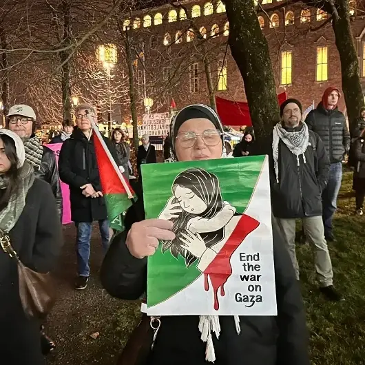 السويد.. احتجاجات ضد حكومة الاحتلال والولايات المتحدة أثناء مأدبة نوبل