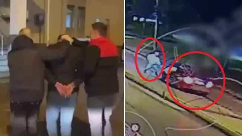 Alkollü sürücü, polise çarparak kaçmaya başladı