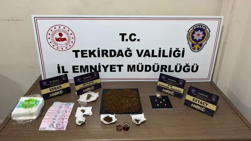 Tekirdağ'da uyuşturucu operasyonu