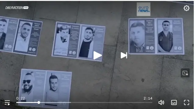 В Италии организовали флешмоб в поддержку палестинских коллег из Газы