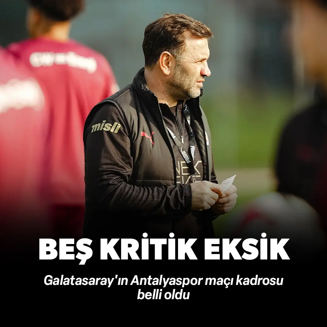 Galatasaray kadrosunu duyurdu: 5 isim yok