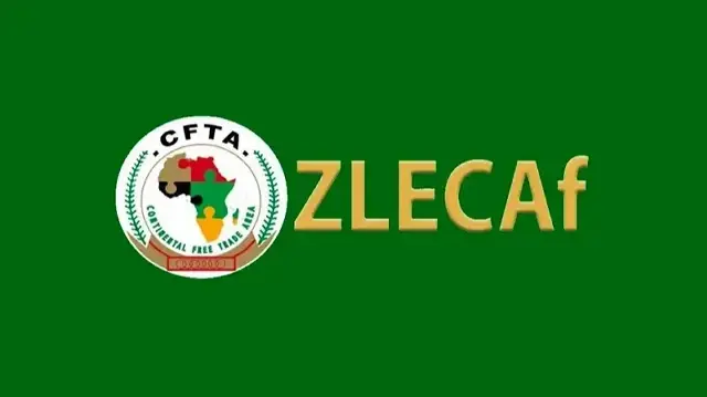 Logo de la ZLECAF, Zone libre échange continentale africaine, qui prévoit le libre échange entre tous les pays de l'Afrique continentale.
