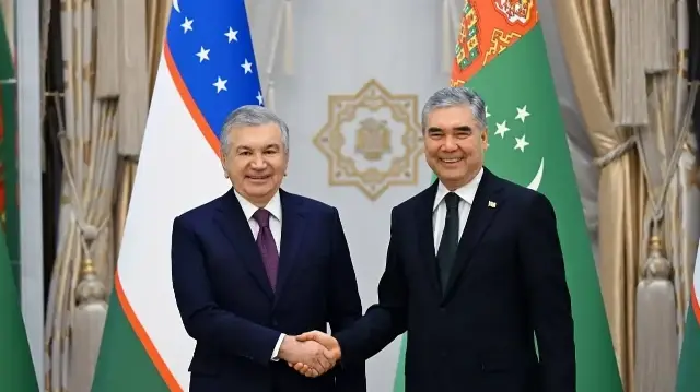Шавкат Мирзиёев и Гурбангулы Бердымухамедов