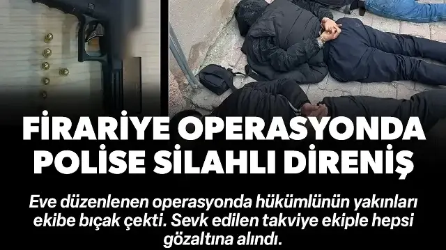 Konya'da firariye baskında polise silahlı direniş: Altı gözaltı