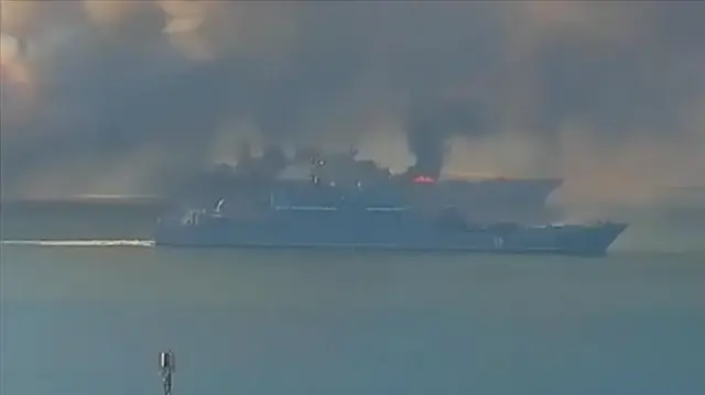 كييف تؤكد إلحاق أضرار بسفينتين روسيتين في بحر قزوين