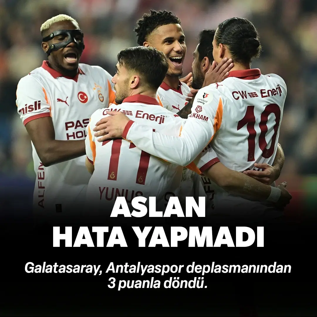 Aslan hata yapmadı: Antalyaspor 1-4 Galatasaray (ÖZET)