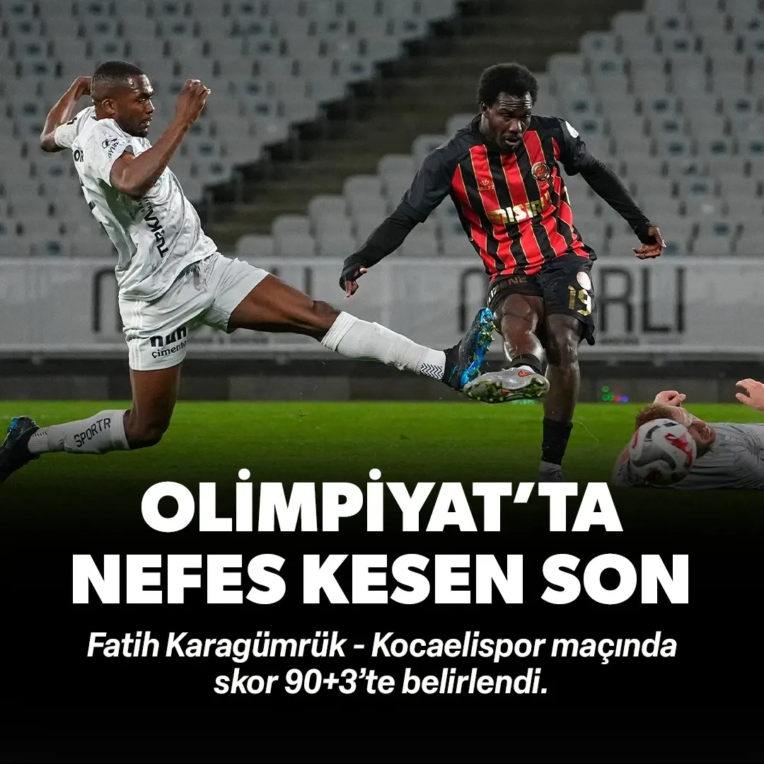 Olimpiyat'ta nefes kesen son: Kocaelispor son dakikalarda puanı aldı 