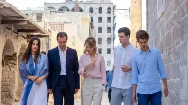 Башар аль-Асад с членами семьи, город Алеппо, 2022 год