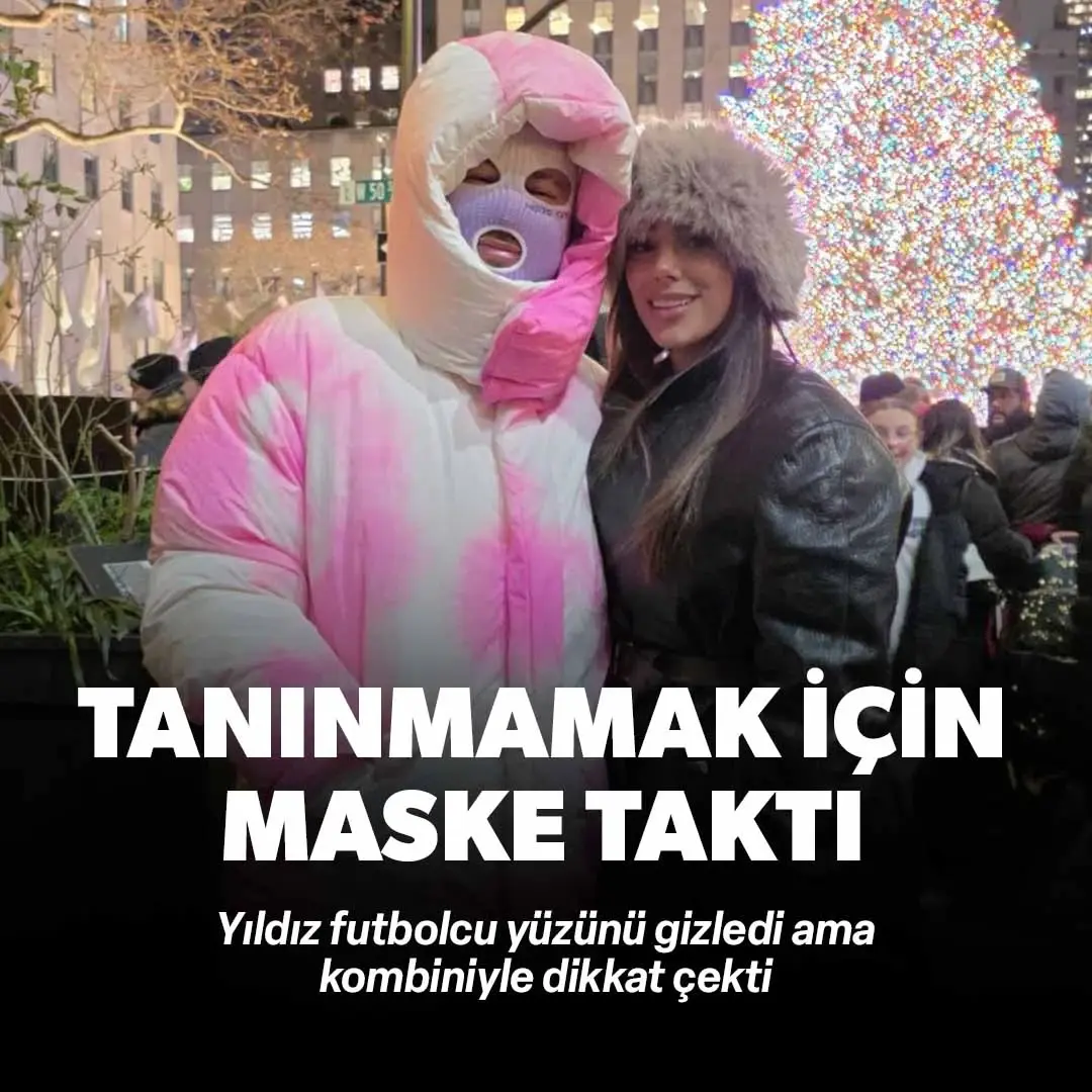 Yıldız futbolcu tanınmamak için maske taktı