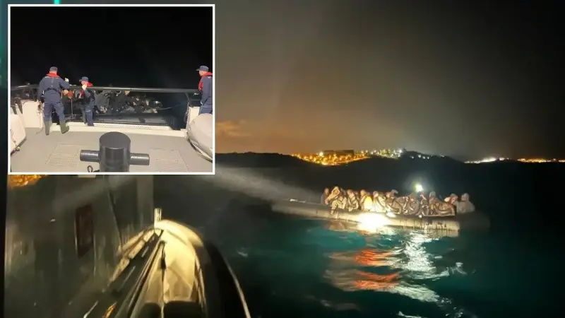 İzmir açıklarında 68 düzensiz göçmen kurtarıldı