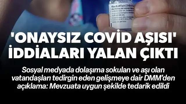 DMM 'Covid-19 salgını sürecinde BioNTech aşısı gelmediği' iddialarını yalanladı