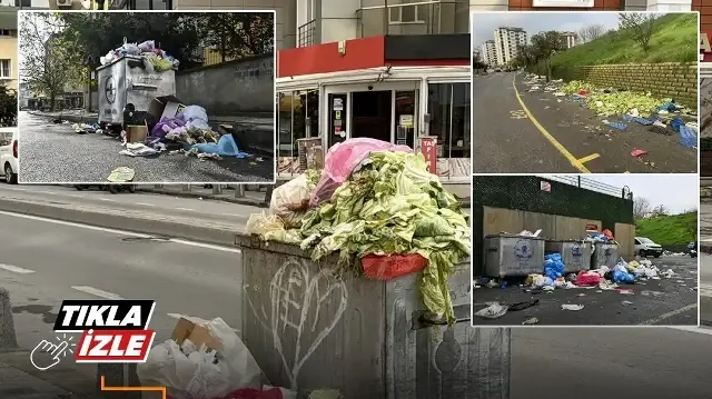 CHP’li Maltepe Belediyesi’nde işçiler iş bıraktı: Caddeler sokaklar çöplerle dolup taştı