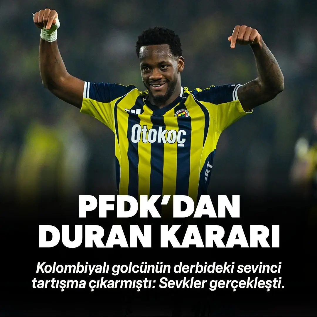 PFDK'dan John Duran kararı: Gol sevinci gündem olmuştu