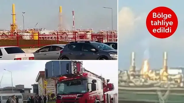 Silivri'de doğal gaz tesisinde yangın